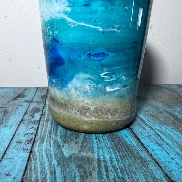 Beach  Ocean Sand Custom Epoxy Resin Tumbler Brand New - Picture 3 of 10